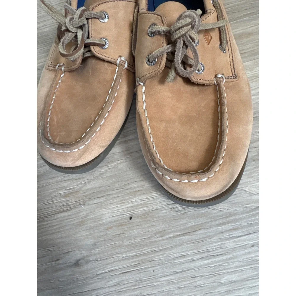Sperry Top-Sider Boys AO Boat Shoes Tan Leather Moccasin Loafers YB27284 Size 3M